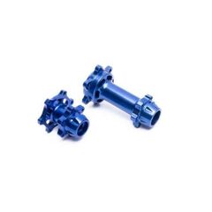 Aluminum Hub Set, Machined, Blue: PM- MX