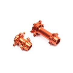 Aluminum Hub Set, Machined, Orange: P M-MX