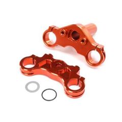 Aluminum Triple Clamp Set, Orange: PM -MX