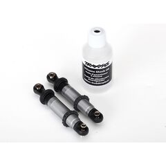 Shocks, GTS, silver aluminum (assembled with spring retainers) (2)