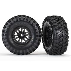 Tires and wheels, assembled, glued (S1 compound) (TRX-4 wheels, Canyon Trail 1.9 tires, foam inserts