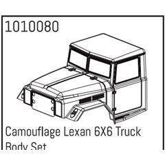 Camouflage Lexan 6X6 Truck Carrosserie Set