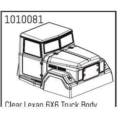 Clear Lexan 6X6 Truck Carrosserie