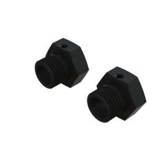 Aluminum Wheel Hex 17mm, 16.5mm Thick , Black (2)