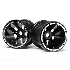 Black Wheels 2 Pcs (Blackout MT)