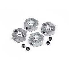 12MM HEX WHEEL ADAPTOR W/ SET SCREWS 4PCS