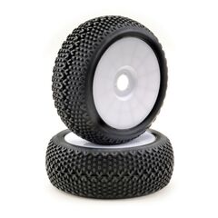 Jeu de roues Buggy Disc  Y Pin  blanc 1:8 (2)