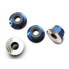 NUTS, 4MM FLANGED NYLON LOCKIN