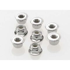 NUTS, 4MM FLANGED NYLON LOCKIN