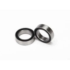 Ball bearings, black rubber sealed (1 0x15x4mm) (2)