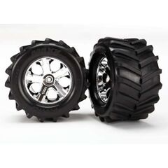 Tires and wheels, assembled, glued 2. 8' (All-Star chrome wheels, Maxx tire s, foam inserts) (2)
