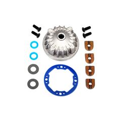 Housing, center differential (aluminu m)/ x-ring gaskets (2)/ ring gear gas ket/ bushings (2)/ 5x10x0.5mm PTFE-co