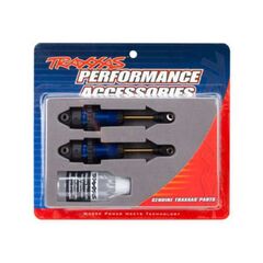 Shocks, GTR long blue-anodized, PTFE- coated bodies with TiN shafts (fully assembled, without springs) (2)