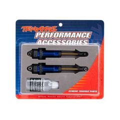 Shocks, GTR xx-long blue-anodized, PT FE-coated bodies with TiN shafts (ful ly assembled, without springs) (2)