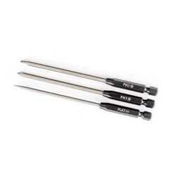 Speed Bit Set, screwdriver, 3-piece s traight (3mm slotted, #1 Phillips, an d #2 Phillips bits), 1/4' drive