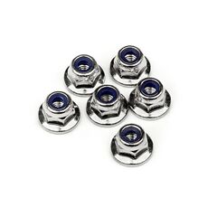 Flanged Lock Nut M3 6Pcs