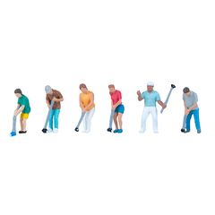 Joueurs de minigolf