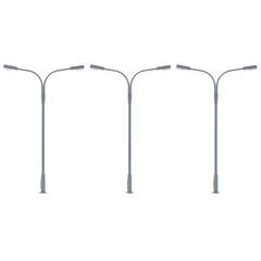 Lampe de poche à LED à deux bras blanc froid 3 pièces