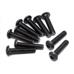 Vis à tête bombée M3x14mm (Imbus/10pcs)