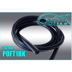 Durite essence noire - tuyau silicone souple (2x6x1000mm)