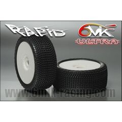 RAPID Tyres in 0/18 compound glued on rims (Pair)