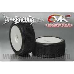 BARRACUDA 2.0 Tyres in 0/18 compound glued on White rims (Pair)