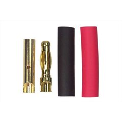 Avionics Gold plug 4mm Male & Female 1 pair w/shrink