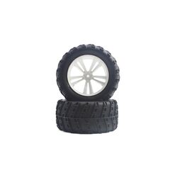 Roues complètes Monster Truck 1:10 (jantes blanches/2pcs)