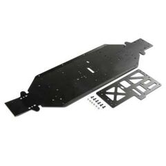 Chassis w/Brace, 4mm Black: DBXL-E 2. 0