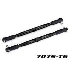 Toe links, X-Maxx (TUBES green-anodiz ed, 7075-T6 aluminum, stronger than t itanium) (157mm) (2)/ rod ends, assem