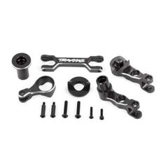 Steering bellcranks (left & right)/ d raglink (6061-T6 aluminum, gray-anodi zed) (fits X-Maxx)