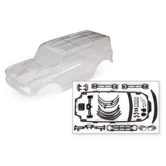 Body, Ford Bronco (2021) (clear, requ ires painting)/ decals/ window masks (includes grille, side mirrors, door
