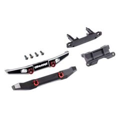 Bumper, front (1), rear (1), 6061-T6 aluminum (black-anodized) (assembled with D-rings)/ bumper mounts (front &