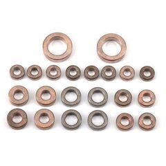 Bushing set, self-lubricating, comple te (3x6x2.5mm (8), 5x8x2.5mm (4), 4x8 x3mm (4), 8x12x3.5mm (2), 3.5x7x2.5mm