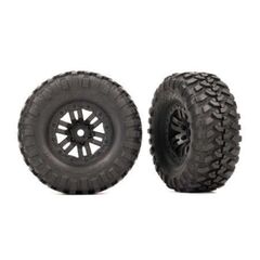 Tires & wheels, assembled (black 1.0' wheels, Canyon Trail 2.2x1.0' tires) (2)