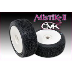 Mistik 2 Tyres - Silver compound glued on white wheels (pair)