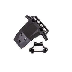 Bumper, front/ bumper support (fits 4 WD Rustler) (for LED light kit instal lation)