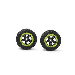 Slyder ST Wheels/Tires Assembled (Black/Green)
