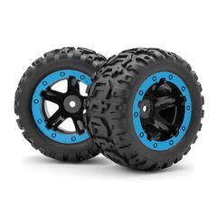 Slyder MT Räder/Reifen Montiert (Schwarz/Blau)