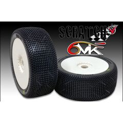 Pneus Scratch montés collés sur jantes (paire) - gomme 0/18 (paire)