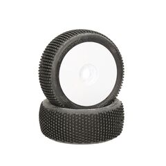 HB Gridlock Mounted Tire (Red/White Wheel/1:8 Buggy)