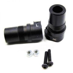 Aluminum Rear Lock Out Set Black for Axial SCX10 II