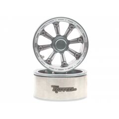 1.9 Gemini D Aluminum Beadlock Wheels Silver 2pcs.