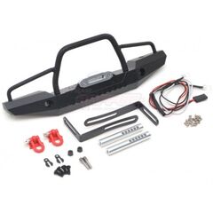 Steel Front Bumper for Traxxas TRX-4 with Hooks and Led Light Set