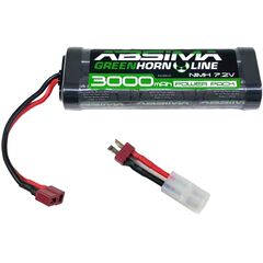 Stick Pack NiMH 7.2V 3000 Greenhorn V2 (T-Plug + Tamiya Adaptor)