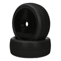 Black Jack Mounted Tire (Yellow Compound/Carbon Wheel/1:8 Buggy)