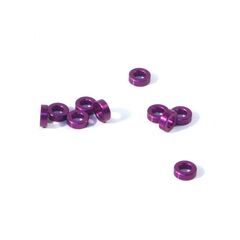 Rondelle aluminium  3x6x2.0mm (violet/10pcs)