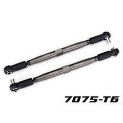 Toe links, X-Maxx (TUBES orange-anodi zed, 7075-T6 aluminum, stronger than titanium) (157mm) (2)/ rod ends, asse