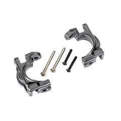 Caster blocks (c-hubs), extreme heavy duty, gray (left & right)/ 3x32mm hi nge pins (2)/ 3x20mm BCS (2) (for use