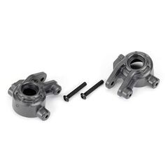 Steering blocks, extreme heavy duty, gray (left & right)/ 3x20mm BCS (2) ( for use with #9080 upgrade kit)